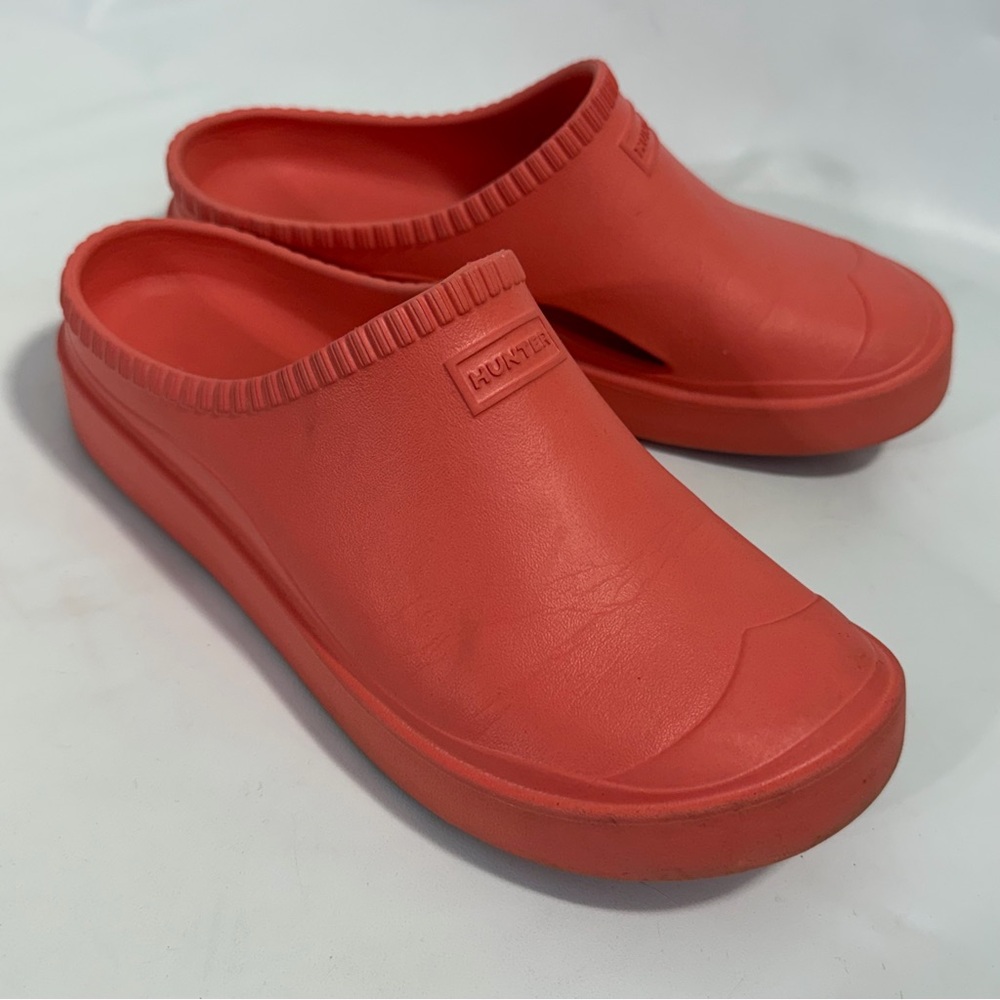 Hunter In And Out Rubber Bloom Persimmon Clogs Slip On Women’s US 6 - UK 4